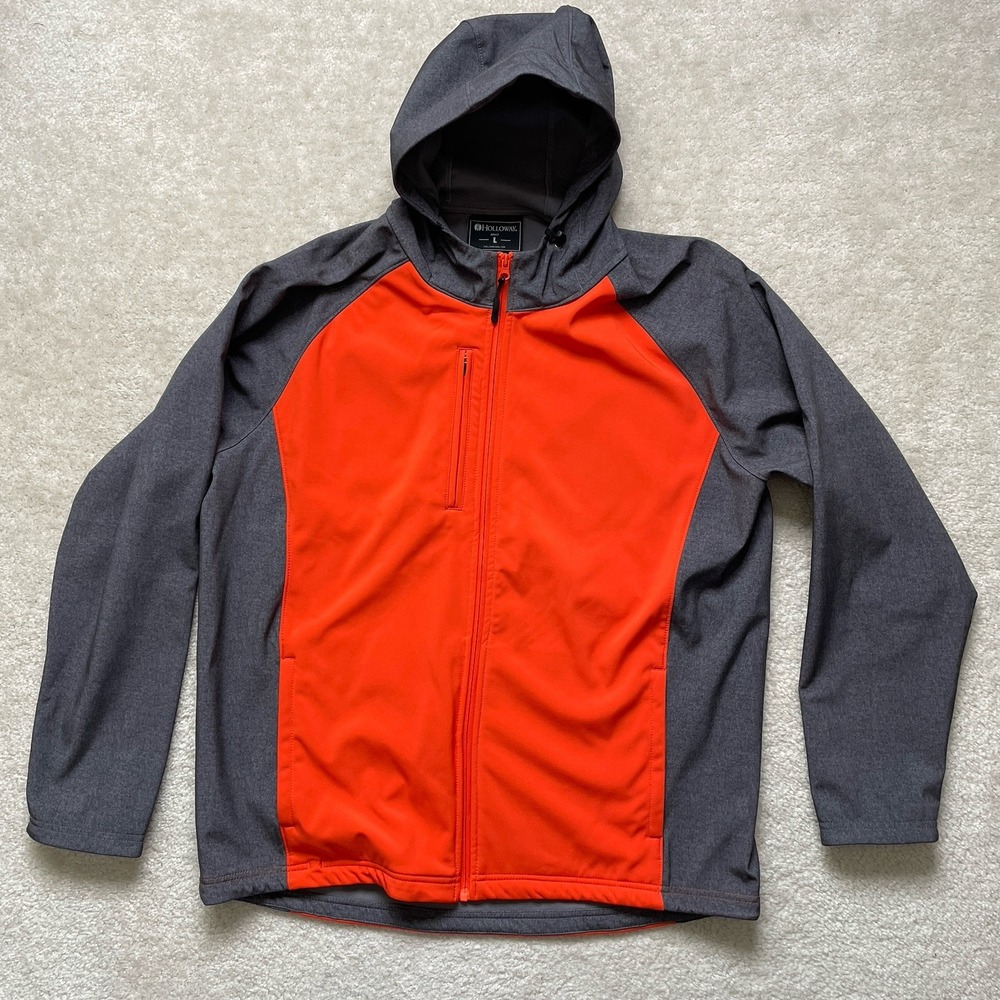 Holloway Raider Softshell Jacket Carbon Print/ Orange Mens Large 229157
